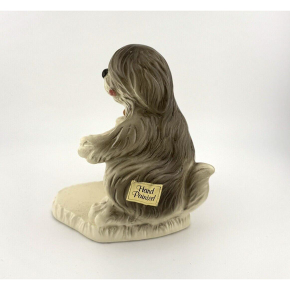 Quon Quon Porcelain Bobtail and Dachshund Hand-painted candle holder Japan 5,5" - Picture 6 of 13